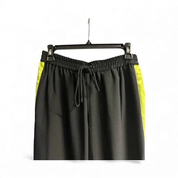 Michael Kors Black And Neon Yellow Athletic Pants - Picture 2 of 6